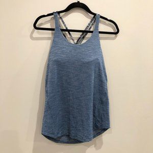 Lululemon Free To Be Wild Womens Size 6 Tank Built In Bra Open Back yoga